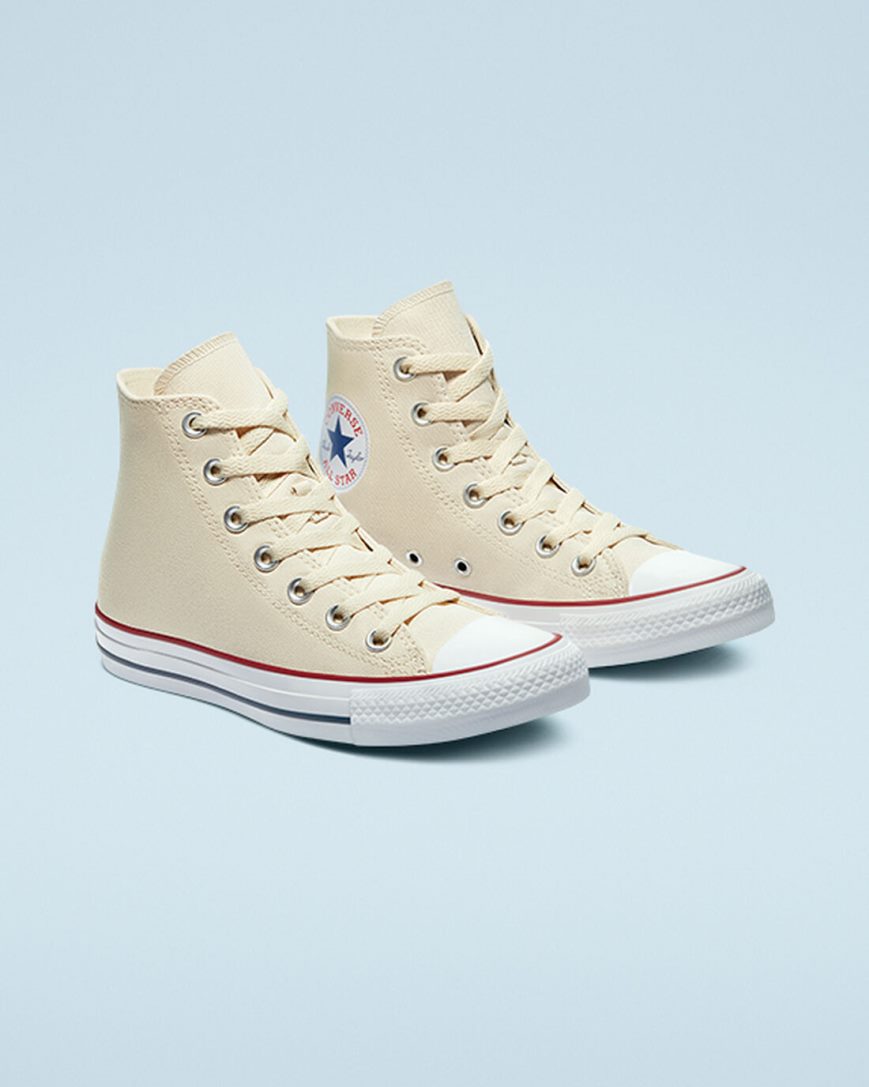 Dámské Boty Vysoké Converse Chuck Taylor All Star Classic Béžový Bílé | CZ JIVD81